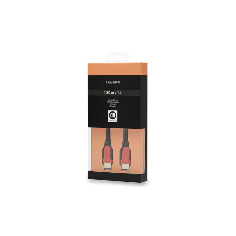 D2 DIFFUSION câble HDMI 1.4 M/M - High Speed HD 3 m - Fiches Or