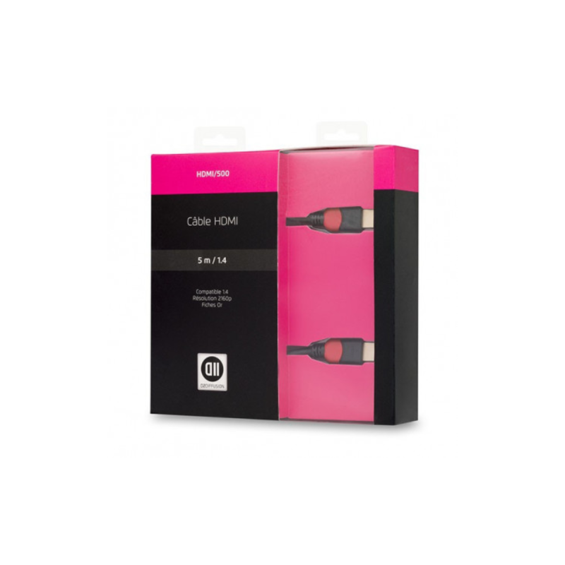 D2 DIFFUSION câble HDMI m le/m le 5m noir