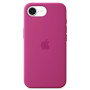Apple Coque silicone pour iPhone 16e Fushia