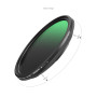 Smallrig 5169 Attachable VND Filter ND64-ND400 (6-9 Stop) 67mm