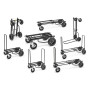 Rocknroller R12STEALTH  Chariot pliable 8 en 1 - noir