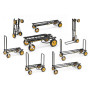 Rocknroller R18RT "Mega Plus" Chariot pliable 8 en 1 - noir et jaune