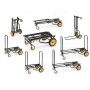 Rocknroller R6RT "Mini" Chariot pliable 8 en 1 - noir et jaune