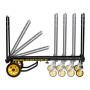 Rocknroller R6RT "Mini" Chariot pliable 8 en 1 - noir et jaune