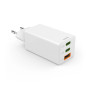 Hama Chargeur rapide GaN 2 USB-C 1 USB-A mini-chargeur PD 65 W blanc