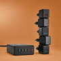 Hama Stat. chrge 5 ports GaN charg. rap. 4 USB-C 1 USB-A PD 240W Noir