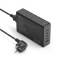 Hama Stat. chrge 5 ports GaN charg. rap. 4 USB-C 1 USB-A PD 240W Noir