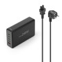 Hama Stat. chrge 5 ports GaN charg. rap. 4 USB-C 1 USB-A PD 240W Noir
