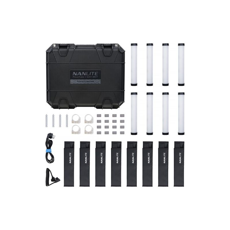 Nanlite Kit de 8 Tubes LED 16W RGBWW 25 cm - 2700K-12000K - DMX-RDM