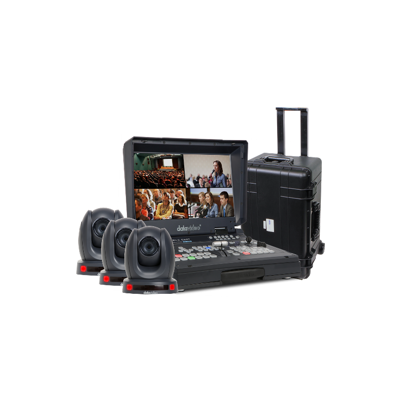 Datavideo Bundle HS-1600T + 3x cameras PTC-145T + Valise HC-800