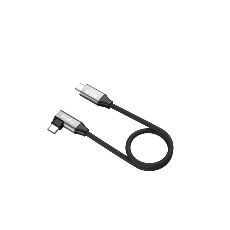Smallrig Câble données USB-C (droit vers coudé) 35cm 40Gbps 240W 8K