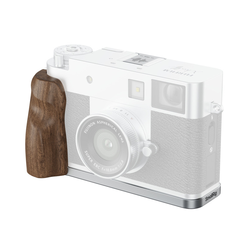 Smallrig Plaque montage L poignée bois pour FUJIFILM X half (argent)
