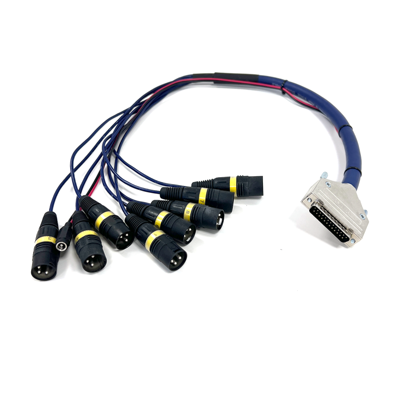 Câble analogique SubD-25M vers 8 XLR tally BMD