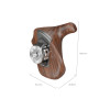 Smallrig 5193 Poignée en bois avec rosette ARRI (droit)