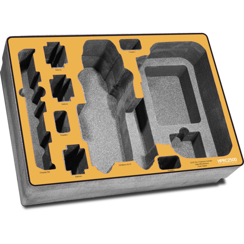 HPRC Mousse sur mesure pour valise type 2500 et Matrice 4E/4T