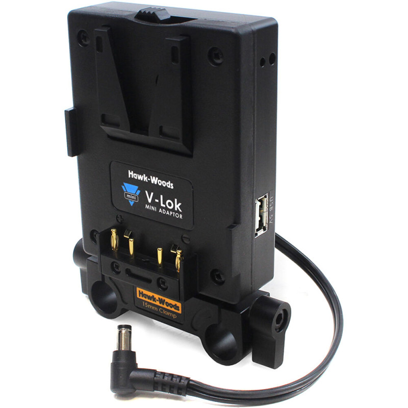 Hawk-Wood Adaptateur 15 mm Canon C70 (24 V) - 4x D-Tap, 1x USBA