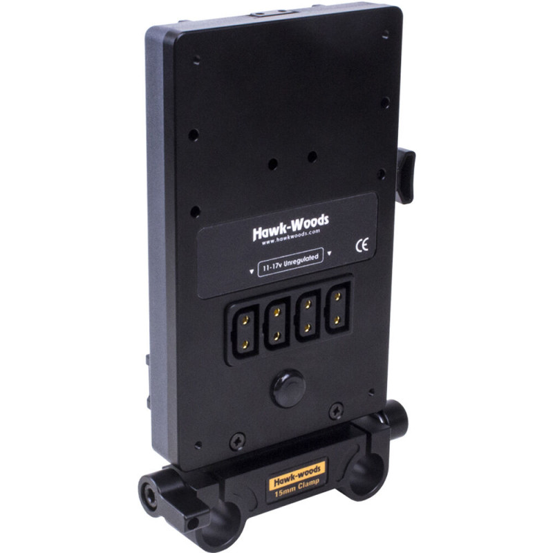 Hawk-Wood Adaptateur 15mm Canon C200, C300mk2 5x D-Tap (inclu PC-24)