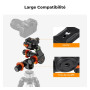 K&F Tête à Crémaillère 3D avec Plateau Rapide - Charge Max 6 kg