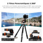 K&F Tête à Crémaillère 3D avec Plateau Rapide - Charge Max 6 kg