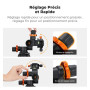 K&F Tête à Crémaillère 3D avec Plateau Rapide - Charge Max 6 kg