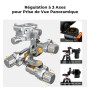 K&F Tête à Crémaillère 3D avec Plateau Rapide - Charge Max 6 kg