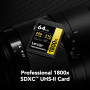 Lexar Carte professionnel SDXC UHS-II 1800X 64GB BLVv60 Gold