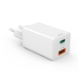 Hama Chargeur rapide 1 USB-C 1 USB-A mini-chargeur PD 45W blanc