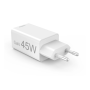 Hama Chargeur rapide 1 USB-C 1 USB-A mini-chargeur PD 45W blanc