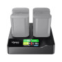 Accsoon Chargeur rapide TopRig 100W 4 baies LP-E6