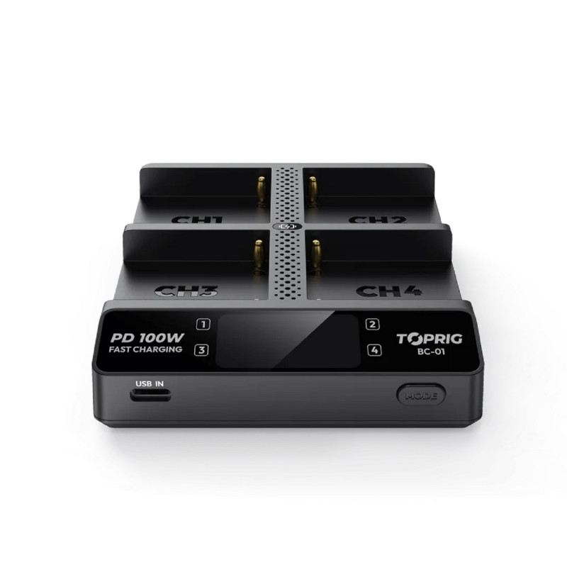 Accsoon Chargeur rapide TopRig 100W 4 baies NP-F + EU G