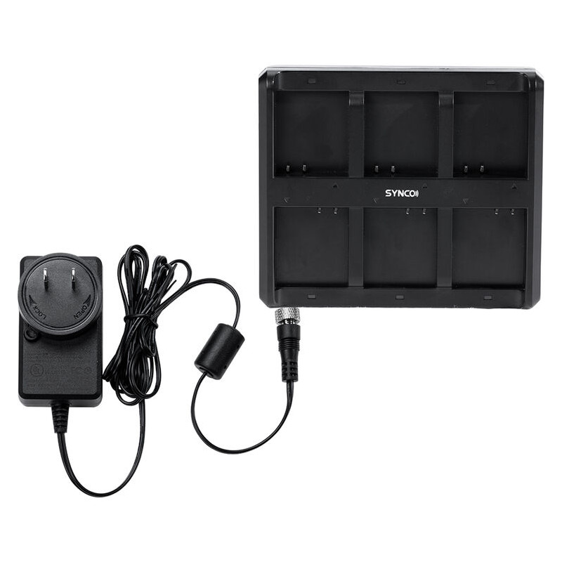 Synco Chargeur de batterie à 6 emplacements pour interphone Xtalk