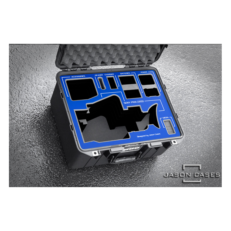 Jason Cases Valise rigide noir pour Sony PXW-Z200 avec acessoires