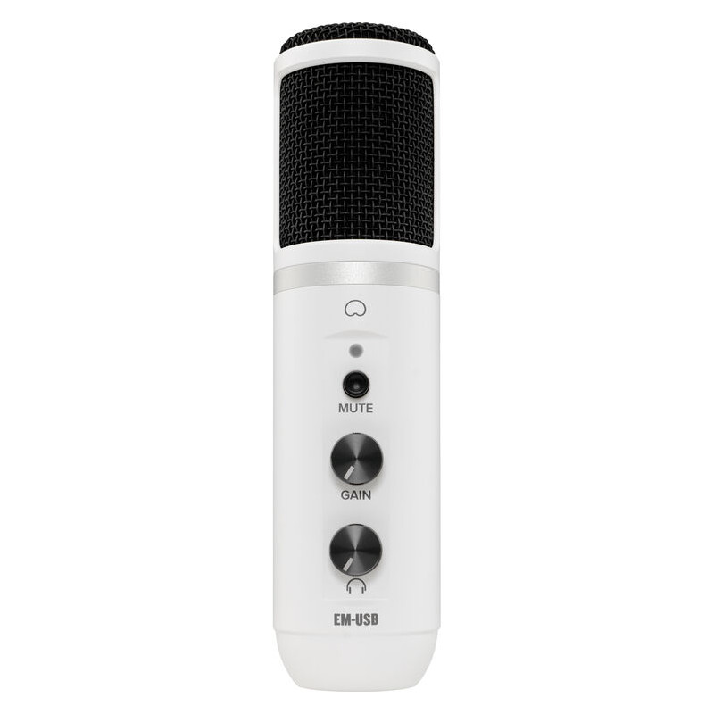 Mackie EM-USB microphone à condensateur USB blanc