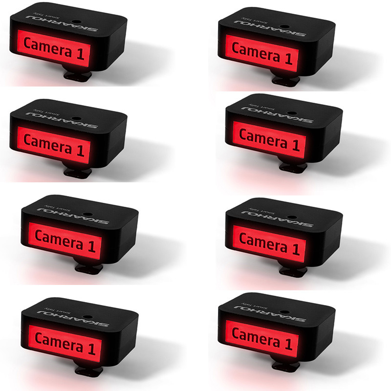 Skaarhoj 8 Lampes témoin Ethernet PoE panneau brut, Ctrl TSL & HTTP