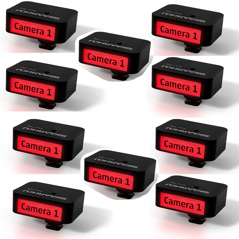 Skaarhoj 10 Lampes témoin Ethernet PoE panneau brut, Ctrl TSL & HTTP