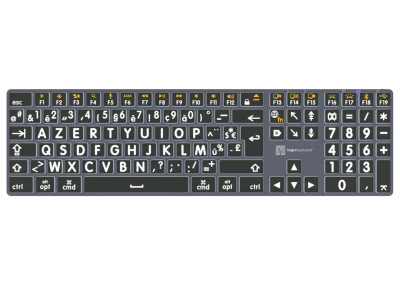 LogicKeyboard Clavier sans fil rétroéclairé TITAN (Mac) Gros caractères