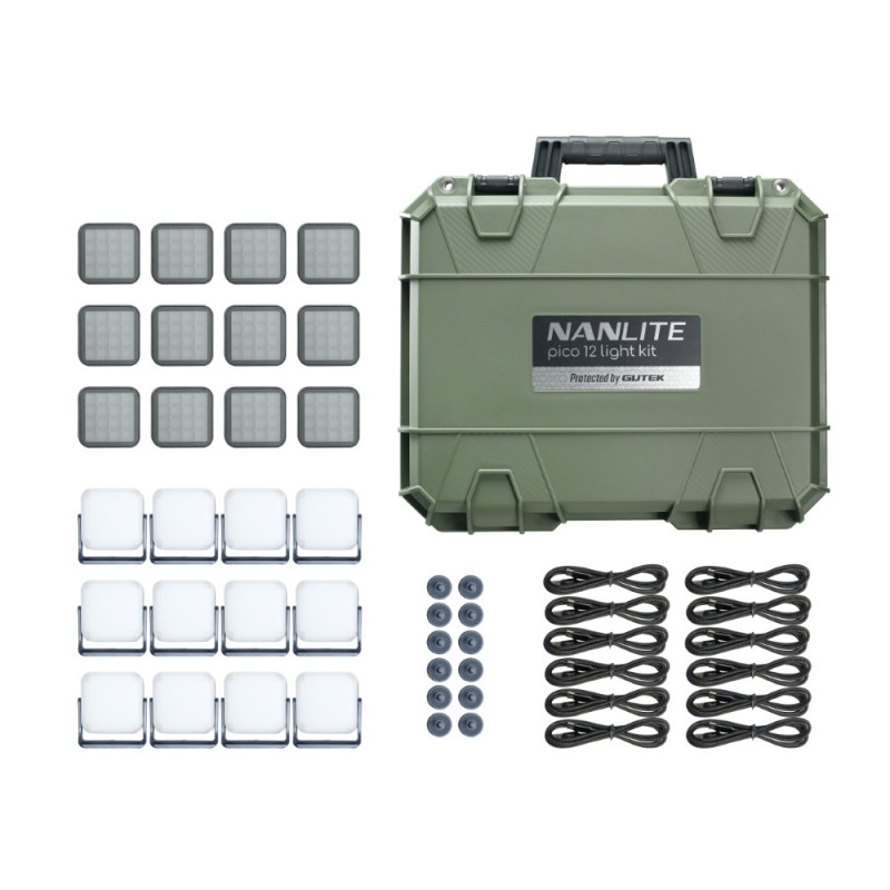 Nanlite pico 12kit LED Mini Pocket Light (Midnight Blue) en Valise