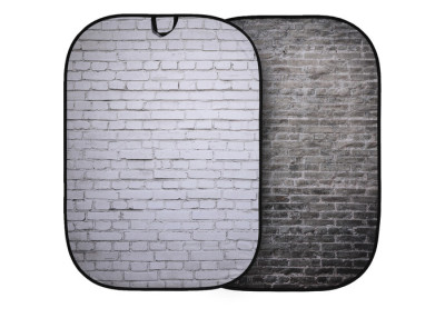 Manfrotto Urban Collapsible 1.5m x 2.1m Painted White / Grey Brick