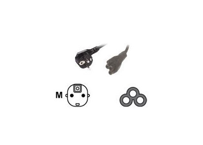 MCL Câble secteur fiche tripôlaire (C5) - 3m