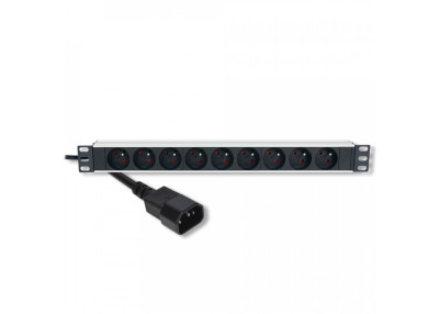 MCL Réglette électrique rackable de 9 prises avec terre et câble C14