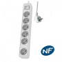 Philips Rallonge multiprise avec interrupteur, 6 prises-3m Blanc