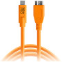 TetherPro USB-C to 3.0 Micro-B, 15' (4.6m), High-Visibility Orange
