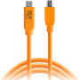 TetherPro USB-C to 2.0 Mini-B 5-Pin, 15' (4.6m), Orange