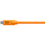 TetherPro USB-C to 2.0 Mini-B 5-Pin, 15' (4.6m), Orange