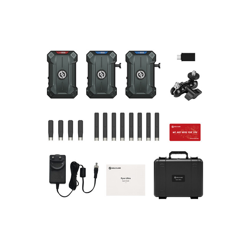 Hollyland Pyro Ultra - Kit de transmission vidéo 4K60 UHD (1TX+2RX)