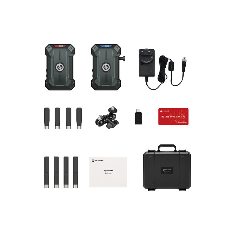 Hollyland Pyro Ultra - Kit de transmission vidéo 4K60 UHD (1TX+1RX)