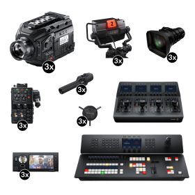 Pack captation studio avec 3x  Blackmagic URSA Broadcast G2