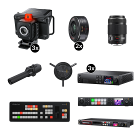 Pack captation studio + avec 3x Blackmagic Studio Camera 4K Pro G2