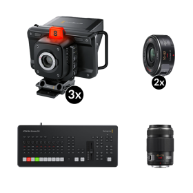 Pack captation studio starter 3x Blackmagic Studio Camera 4K Plus