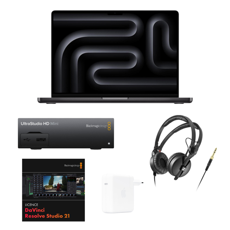 Pack post production mobile Apple MacBook Pro 14' X Blackmagic Design